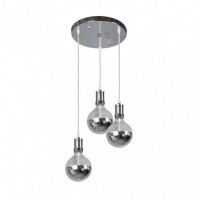 Distribuidor - Lâmpadas Diversas | Lâmpadas Modernas | LAMPARA GALA 3XE27 CROMO/CROMO BOMBILLAS INCLUIDAS 24W 2700K 2100LM REGX36X36 CMRef: 167283020